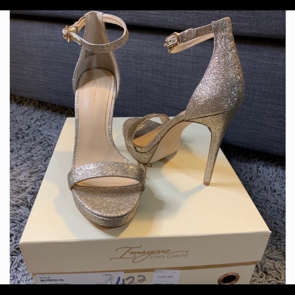 Vince Camuto Gold Glitter Heel
